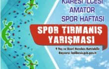 Amatör Spor Haftası Etkinlikleri: Balıkesir Spor Tırmanış Yarışması